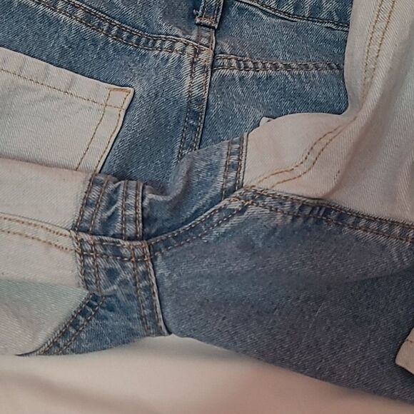 Patchwork high rise jeans size 24x29.5 90s women's retro relaxed straight leg - Picture 10 of 12